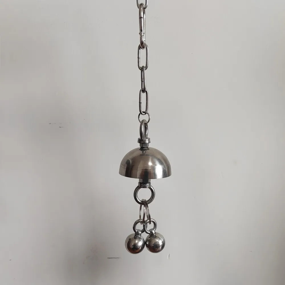 Heavy-Duty Stainless Steel Parrot Bell Toy