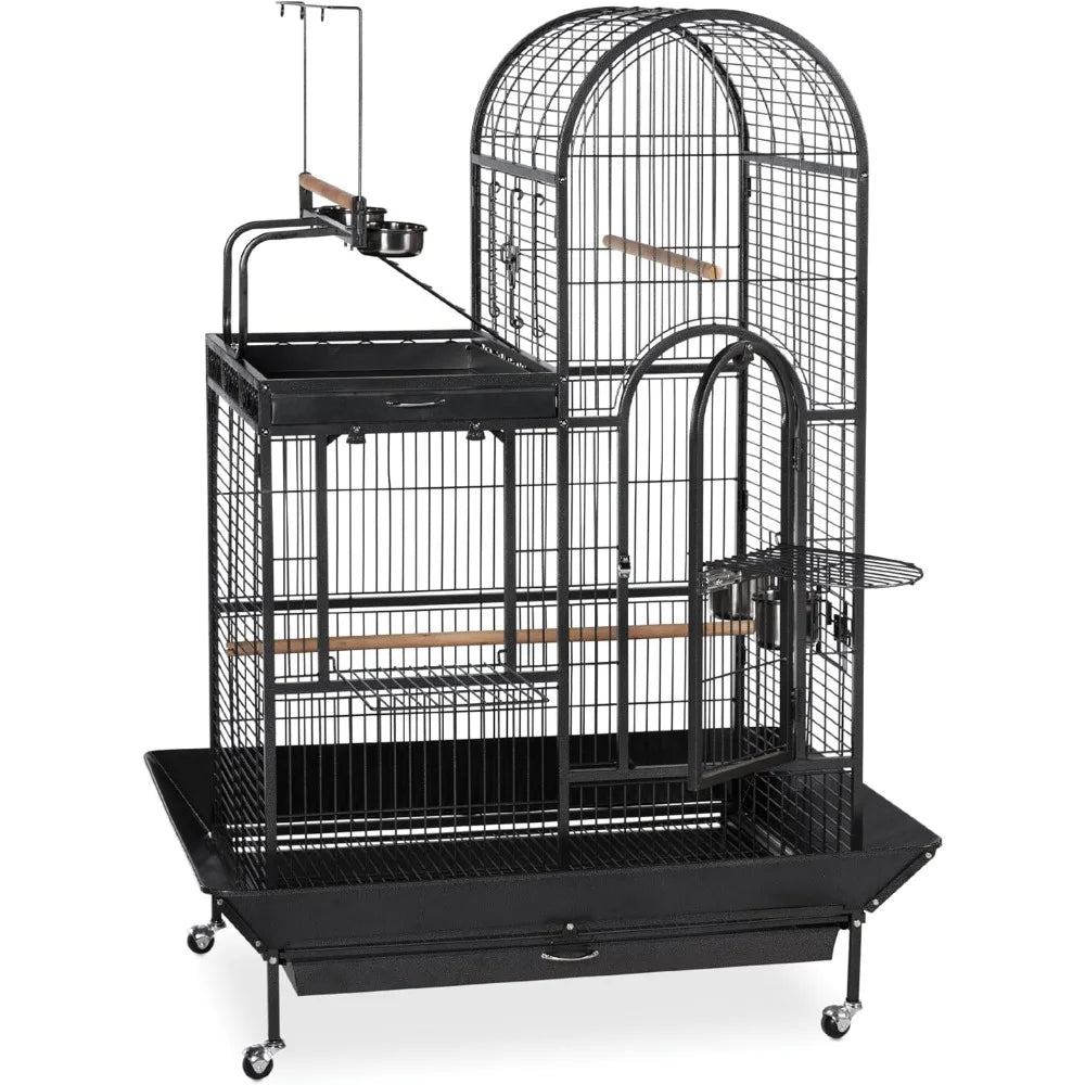 Double Roof Bird Cage with Playtop