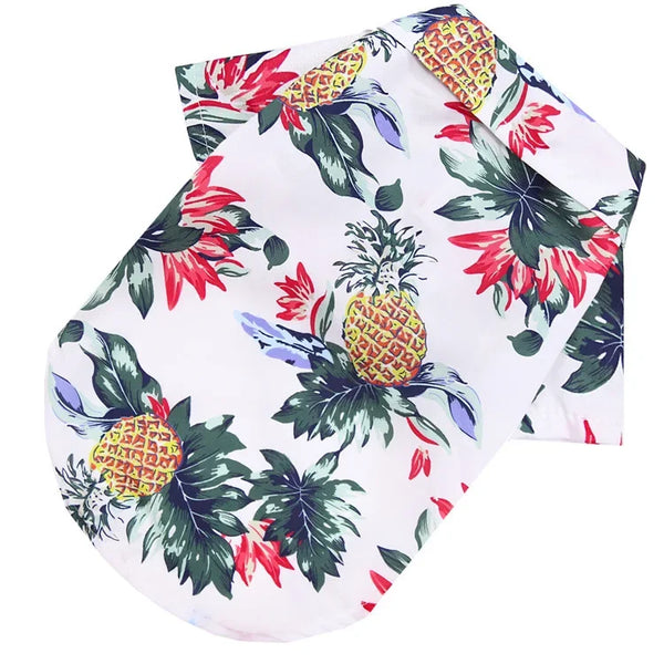 Hawaiian Style Summer Dog Shirt, Beachwear for Small & Medium Dogs, Puppies, and Cats