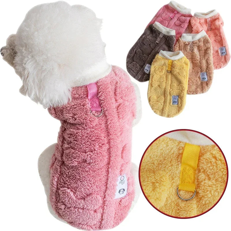 Soft Fleece Winter Dog Sweater – Warm Pullover for Small Dogs, Puppies & Cats