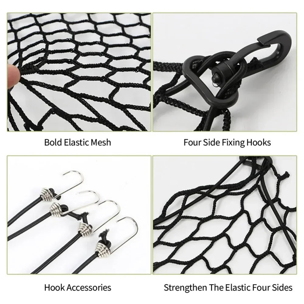 Car Boot Pet Safety Fence — Durable Elastic Mesh Barrier for Vehicles