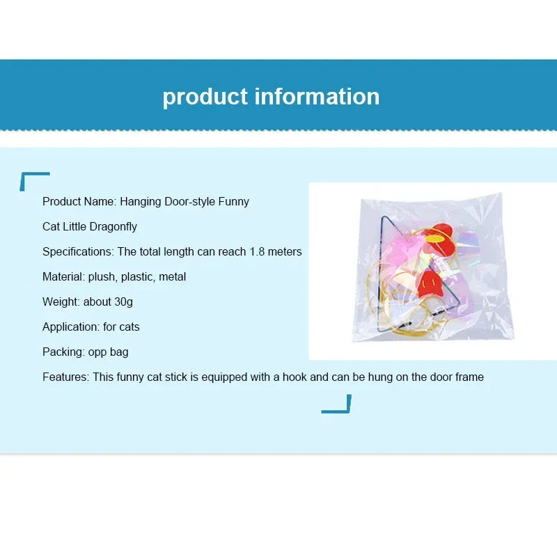 Retractable Hanging Cat Toy with Simulated Mouse, Interactive Door Teaser