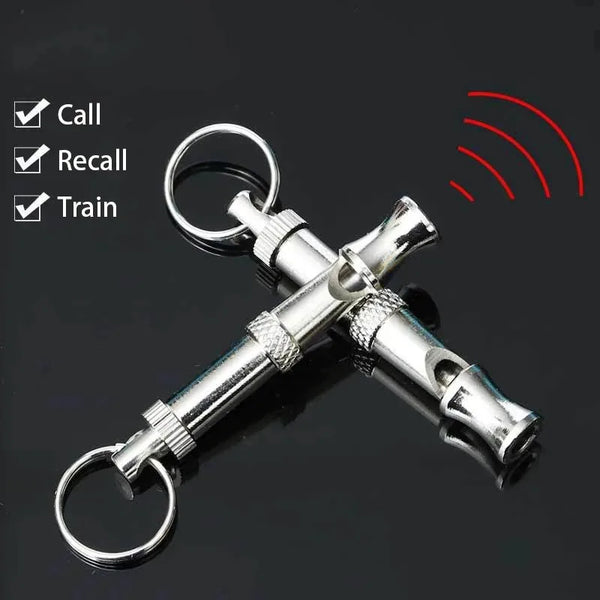 Ultrasonic Dog Training Whistle with Adjustable Frequency & Keychain