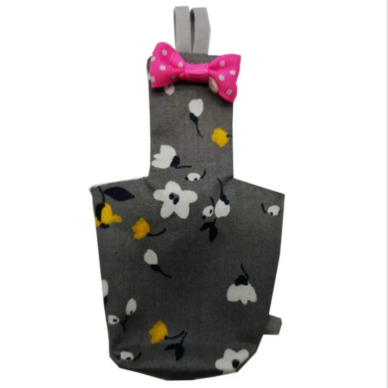 Colorful Parrot Diaper with Bowtie — Washable Flight Suit for Small to Large Pet Birds