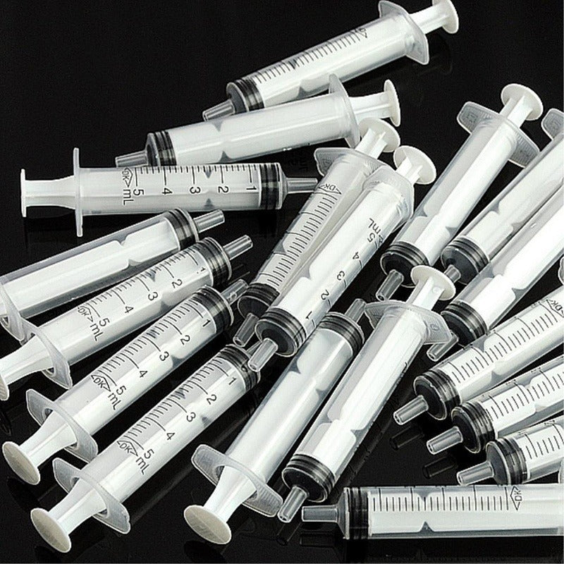 10pcs Disposable 5ml Plastic Syringes (No Needle) for Pet Feeding & Lab Use