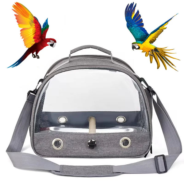 Portable Bird Travel Carrier with Stainless Steel Tray