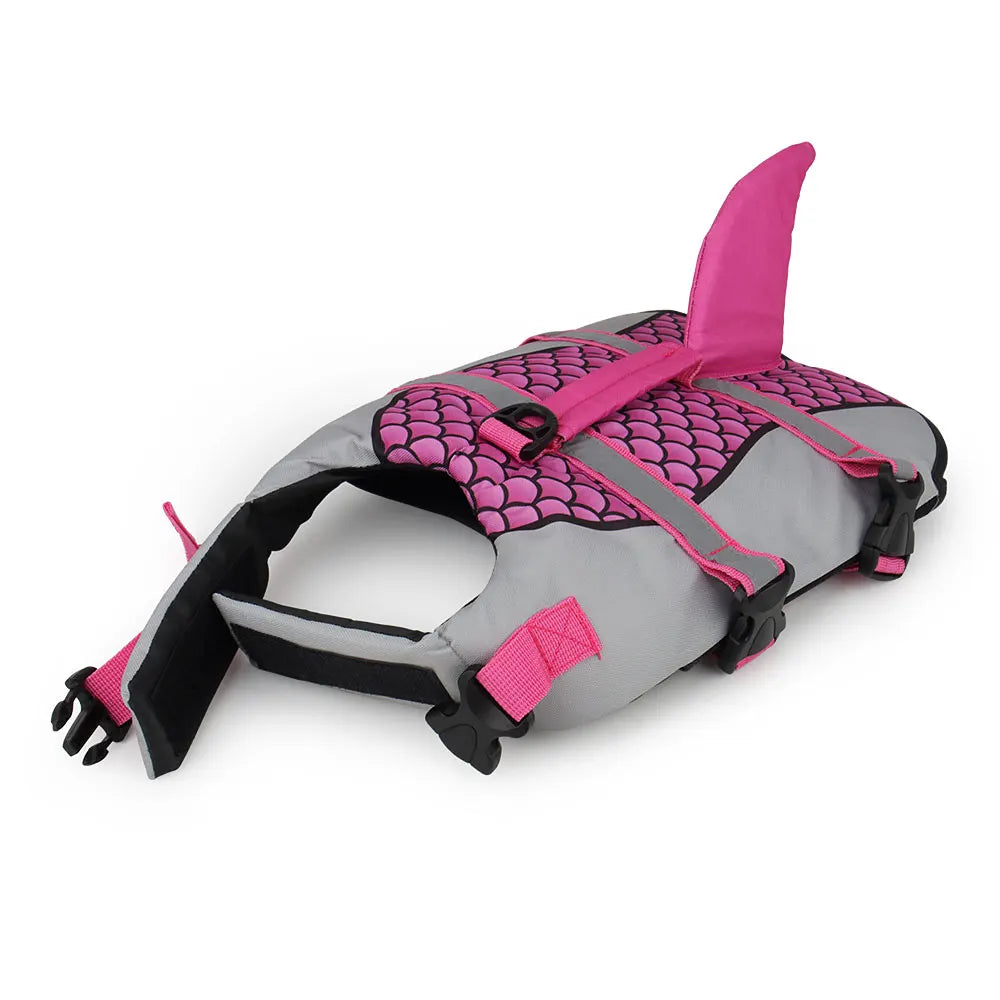 Shark Dog Life Jacket, Pet Swim Vest Harness Summer Swimwear