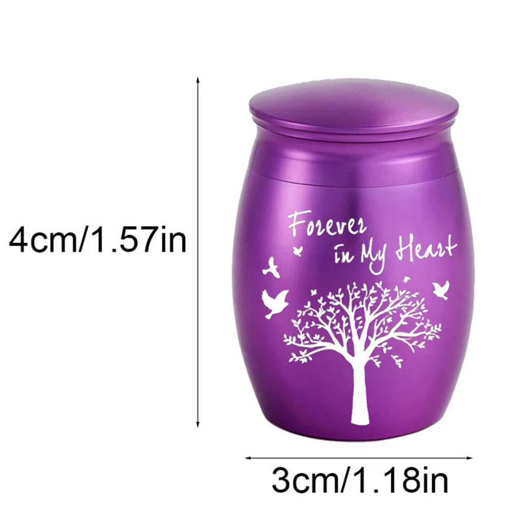 Tree of Life Keepsake Urn – Aluminum Memorial Ashes Holder