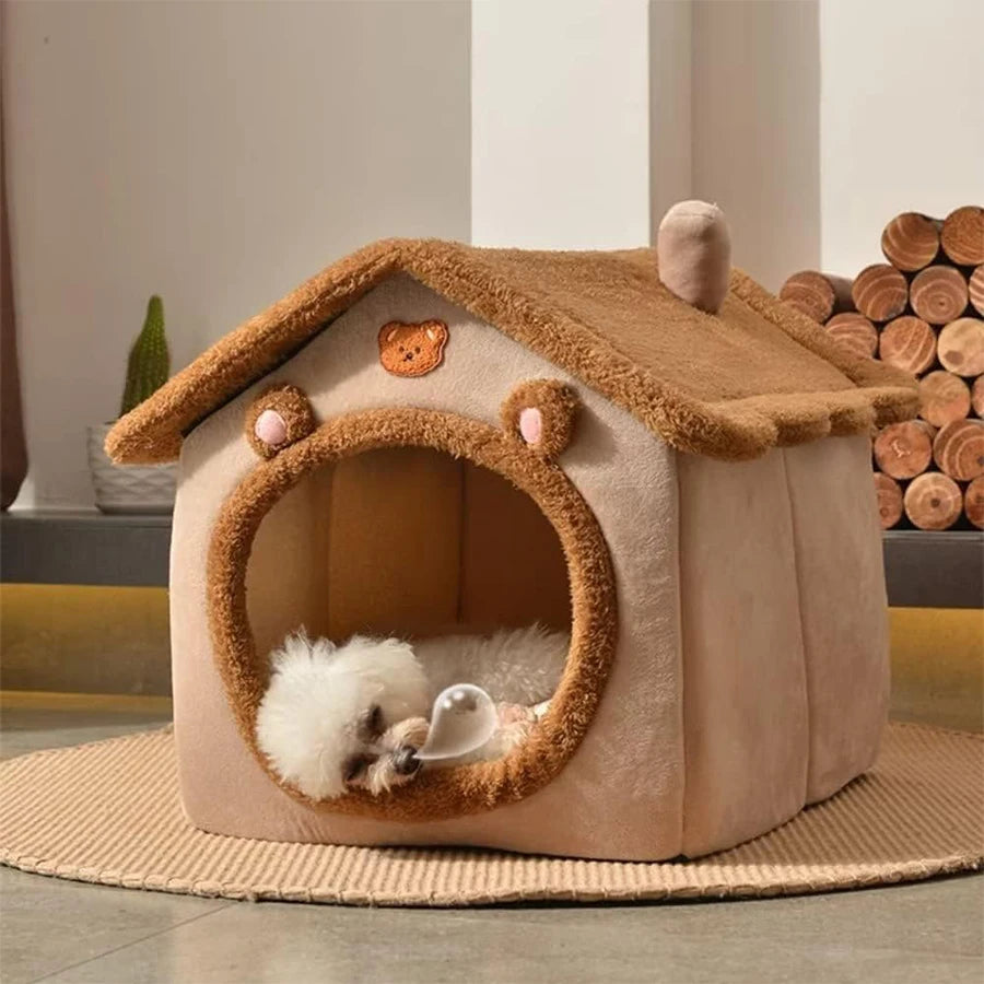 Foldable Washable Pet House – Cozy Bed for Small Dogs & Cats