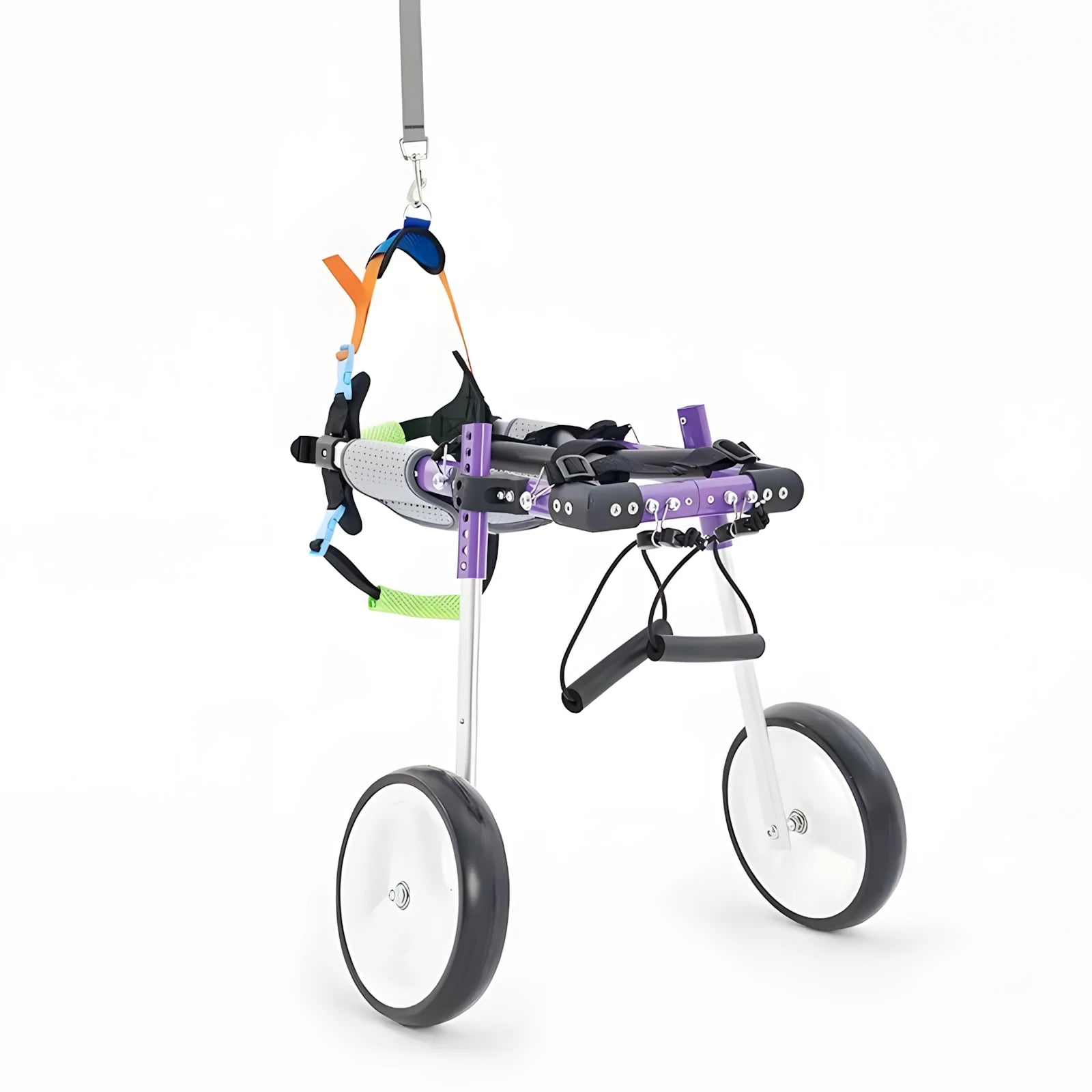 Adjustable Dog Wheelchair, Pet Disability Stroller for Back Leg Support with Large Wheels