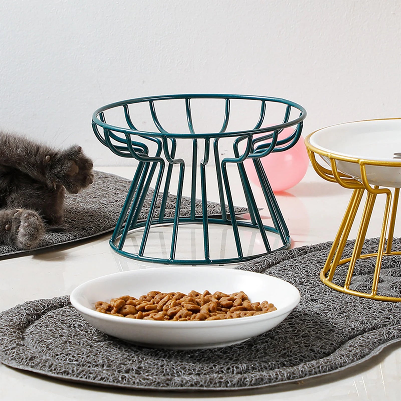 Ceramic Non-Slip Cat Food & Water Bowl