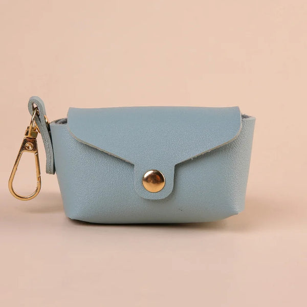 Portable Leather Dog Poop Bag Holder – Stylish Dispenser for Pet Waste Bags