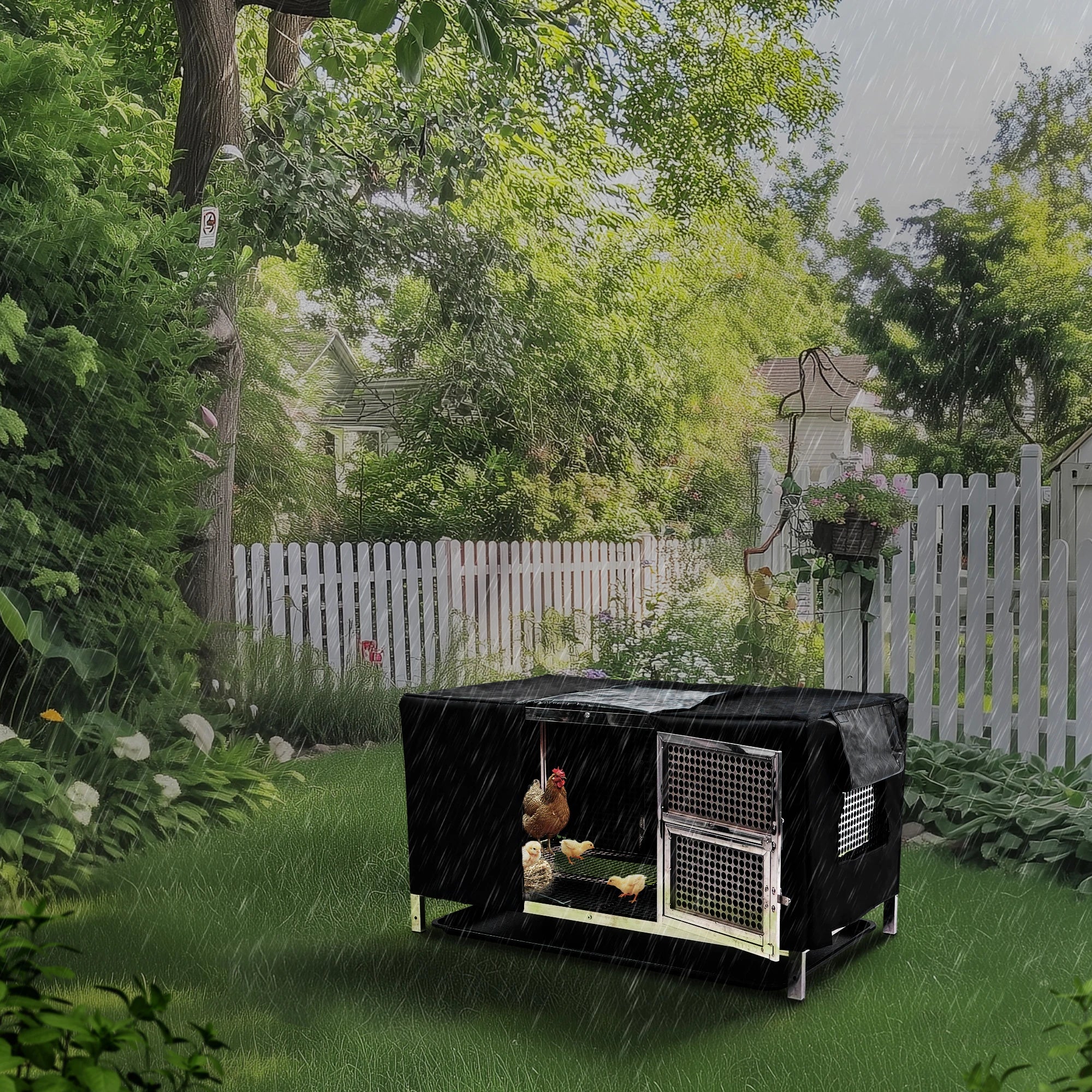 Heavy-Duty Stainless Steel Chicken Coop