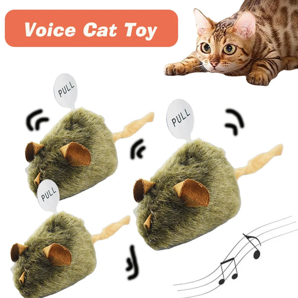 Interactive Chirping Mouse for Kittens to Relieve Boredom