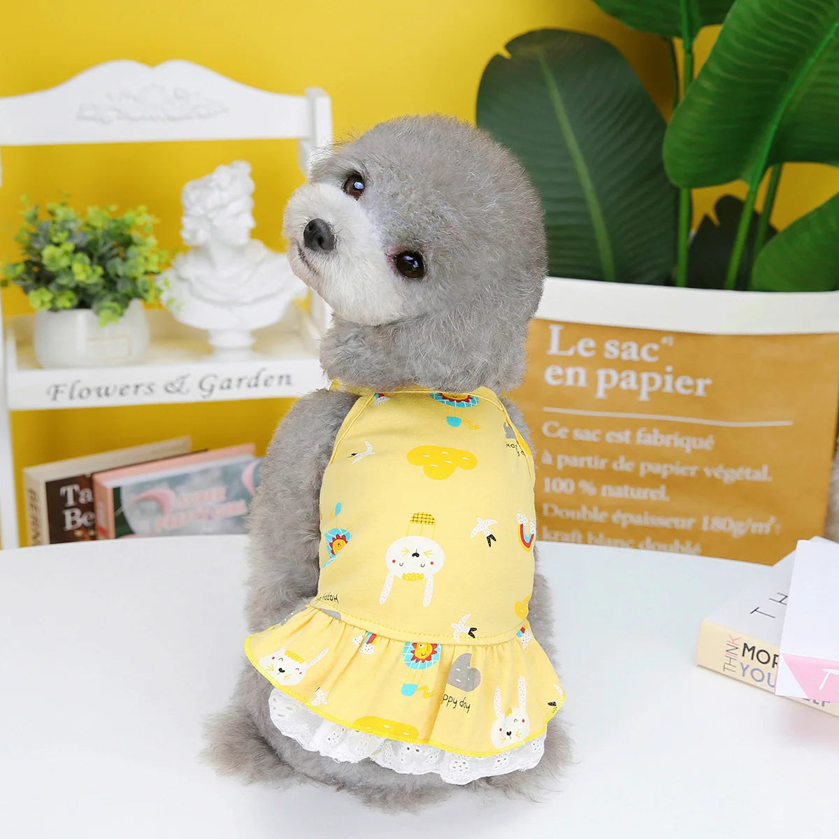 Summer Dog Dress, Lightweight Princess Sling Skirt for Small Dogs & Cats