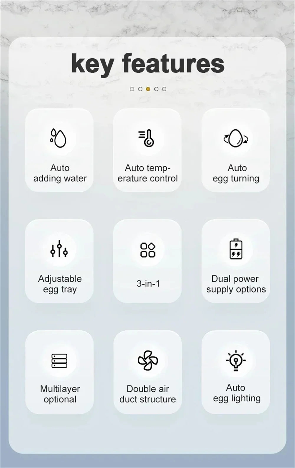12/15/24 Egg Automatic Poultry Incubator with Waterbed & Temperature Control