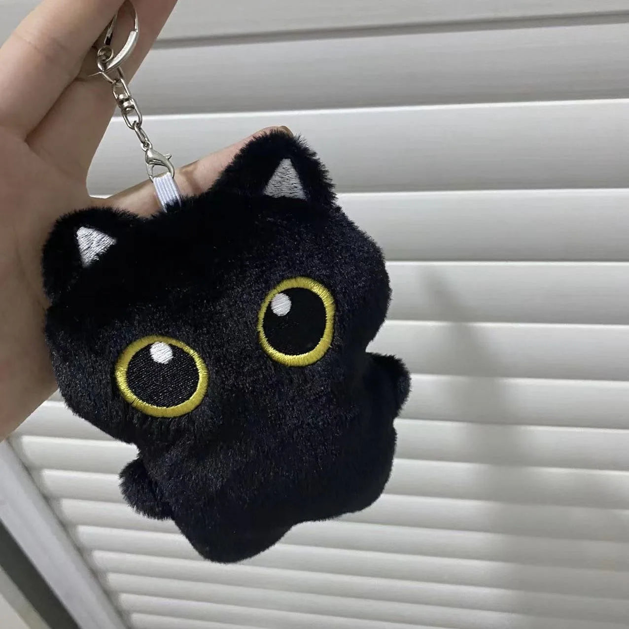 10cm Cute Black Cat Plush Toy Pendant & Cushion — Soft Gift for Kids