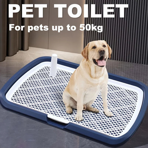 Dog Potty Training Toilet with Removable Net, Reusable Plastic Pee Pad Holder for Pets