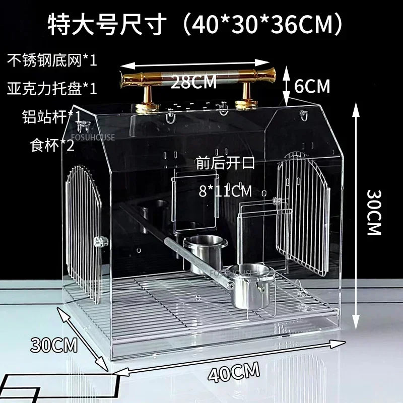 Modern Transparent Acrylic Bird Cage