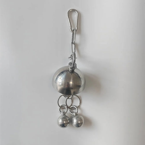Heavy-Duty Stainless Steel Parrot Bell Toy