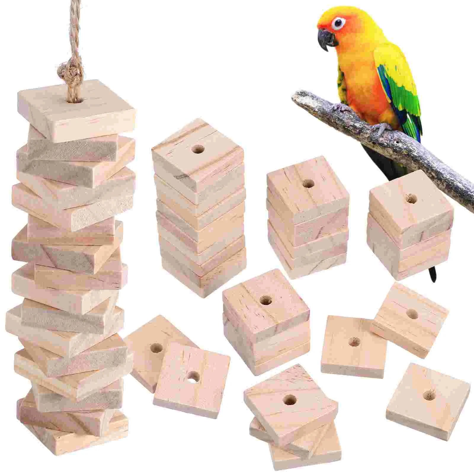 Chewing & Feeder Wooden Toys for Large Birds & Macaws