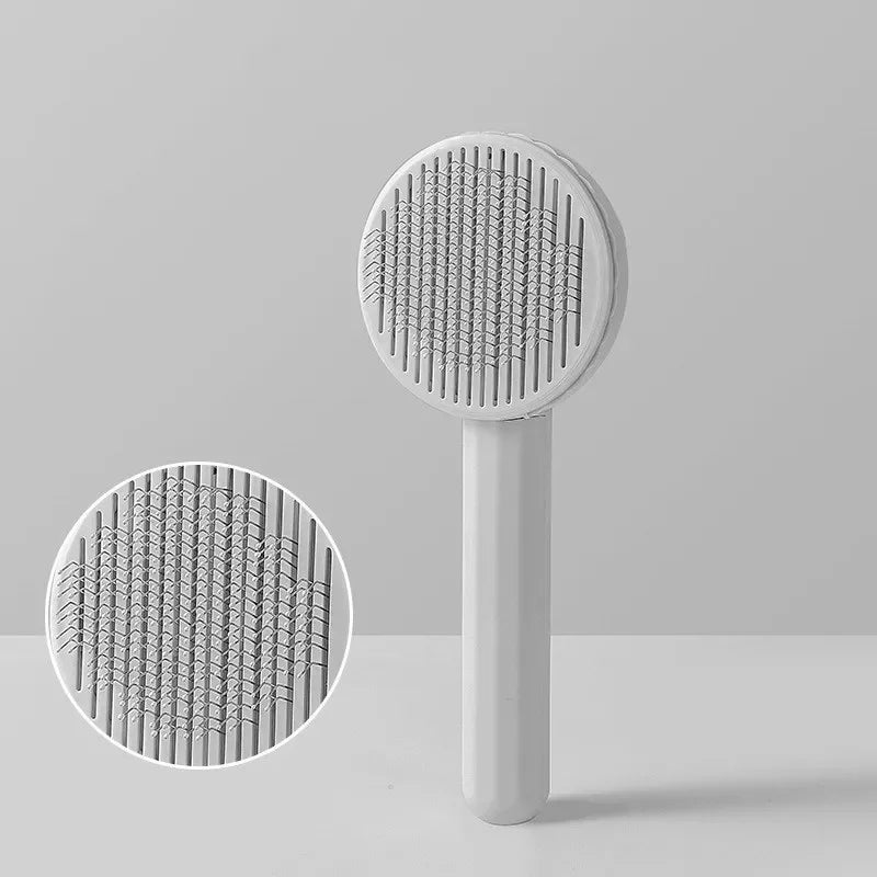 Pet Grooming Brush for Dogs & Cats, Stainless Steel Comb for Long Hair and Shedding Care