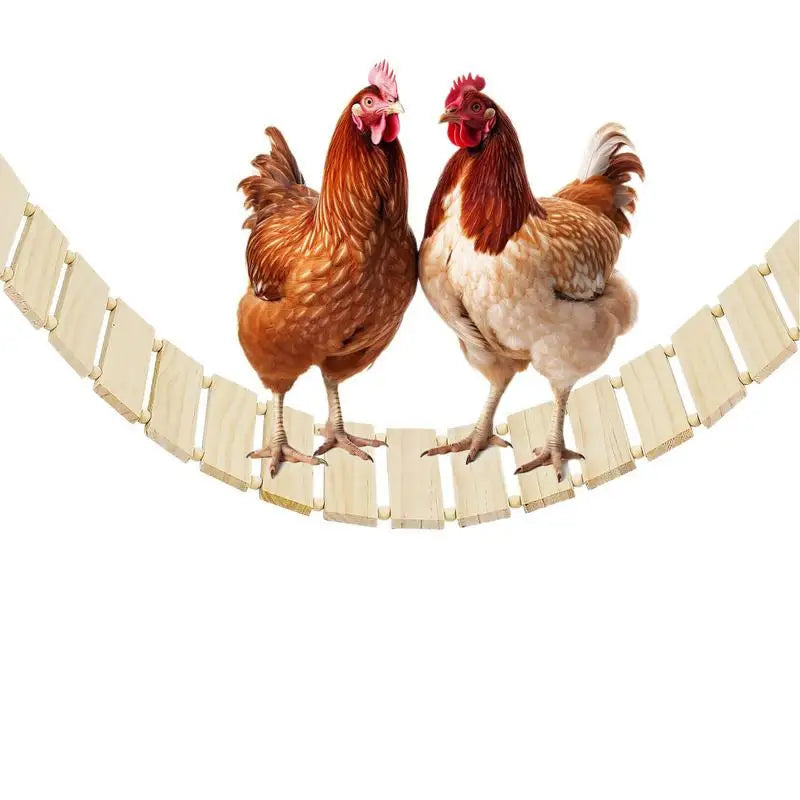 Weatherproof Wooden Chicken Swing & Bird Stand