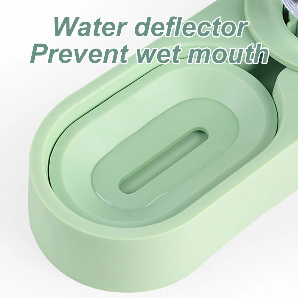 All-in-One Raised Food Bowl & Water Dispenser for Small Pets