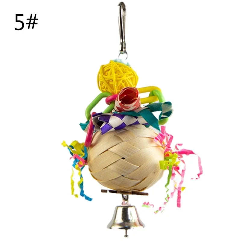 Rattan & Paper Molar Toy for Small Parrots