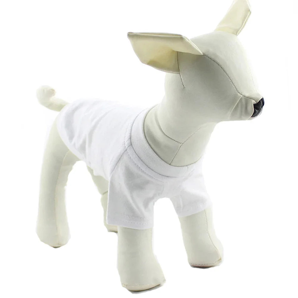 Solid Color Summer Dog T-Shirt Vest, Breathable Cotton for Dachshunds