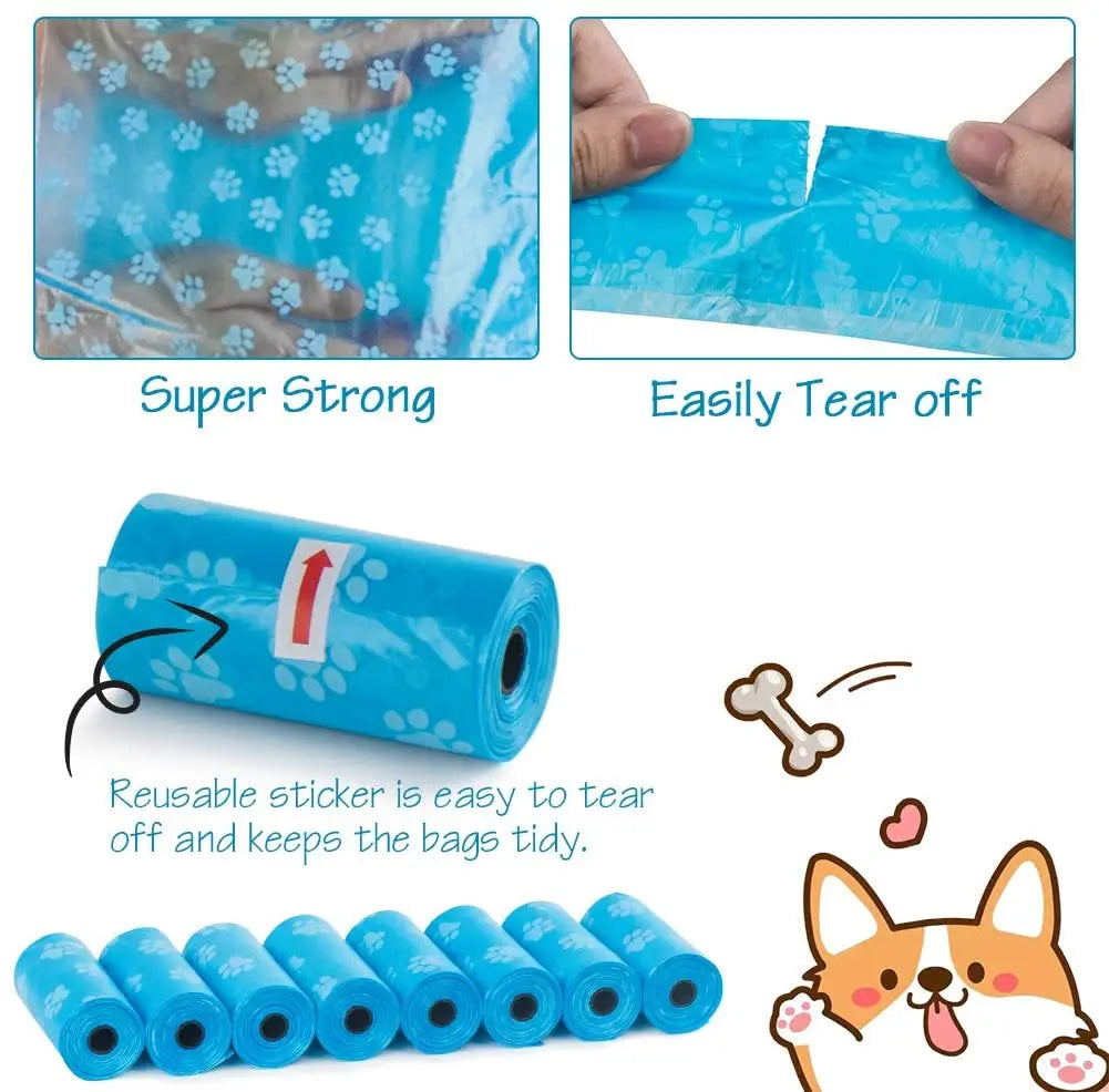 Portable Printed Pet Poop Bags for Dog Walking