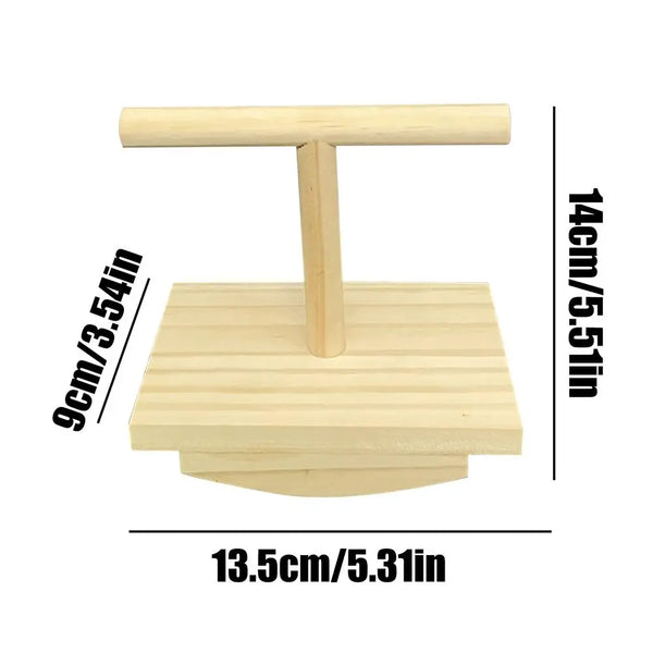 Wooden Parakeet Perch Toy
