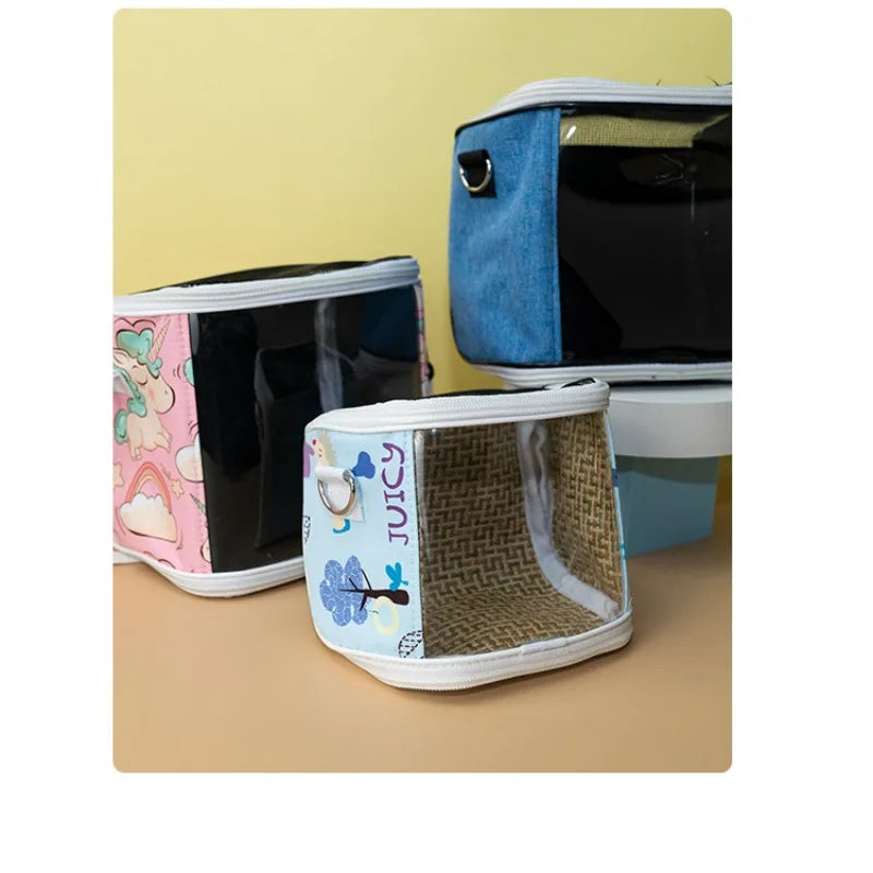 Portable Breathable Pet Travel Bag – Detachable Cage for Birds, Parrots, Hamsters, Guinea Pigs