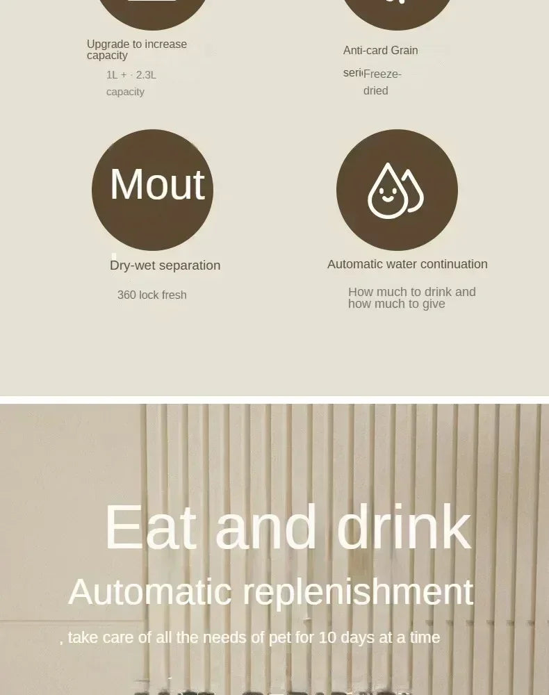 Automatic Pet Feeder with Water Fountain