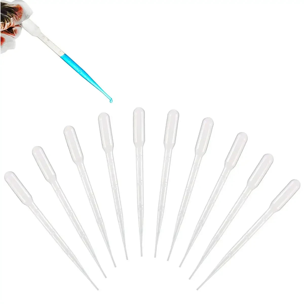 Disposable Plastic Graduated Pipettes – 1ml/2ml/3ml/5ml Dropper Set f
