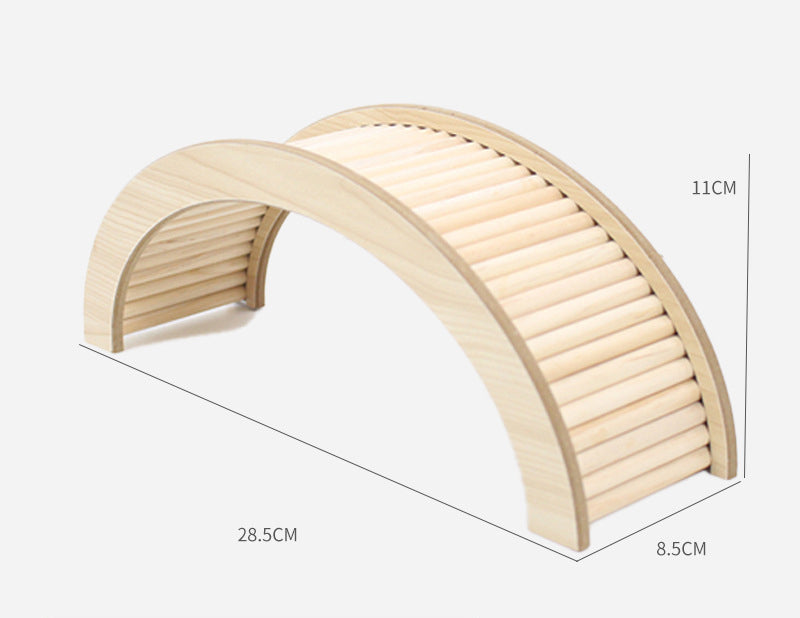 Wooden Climbing Ladder & Bridge for Small Pets — S/M/L Sizes