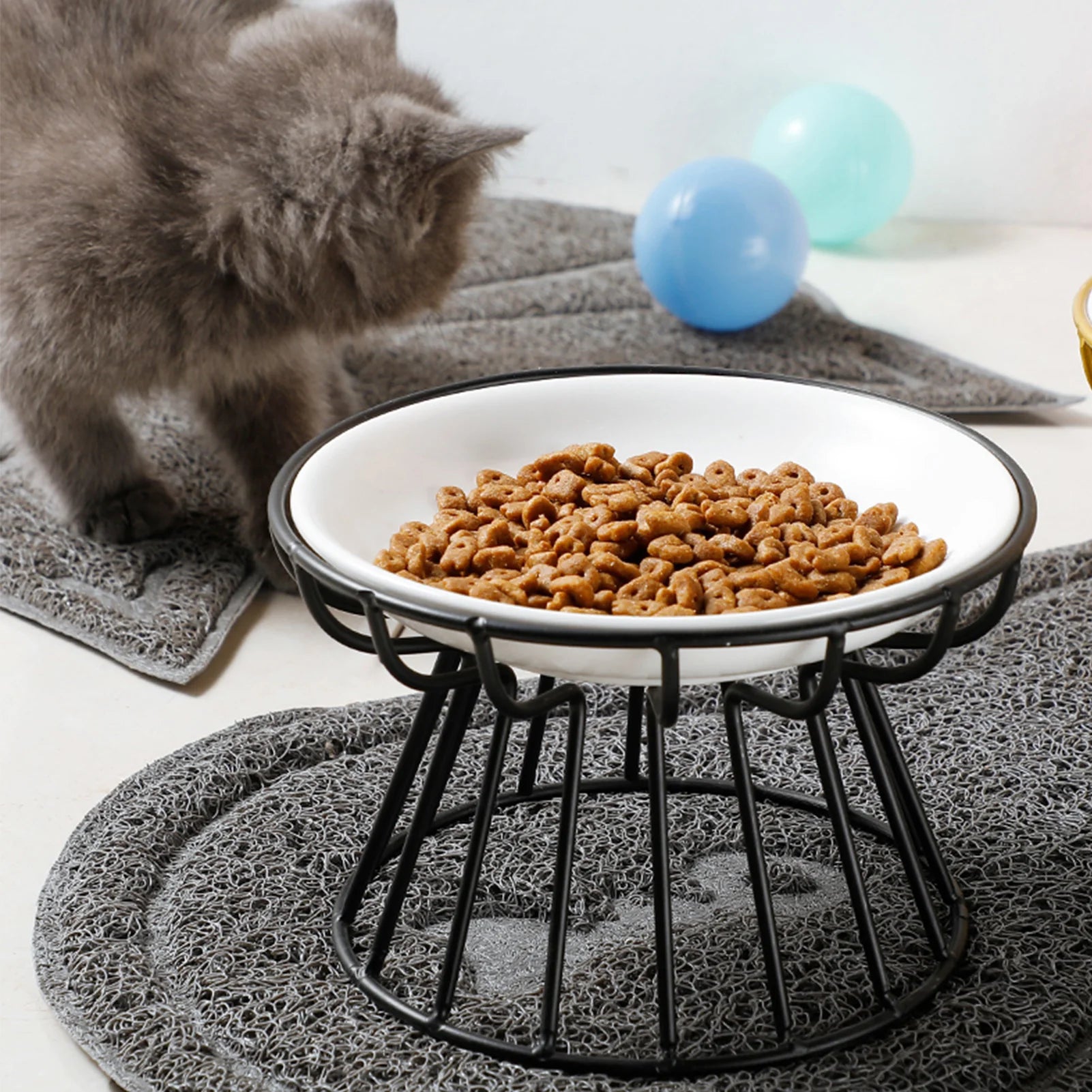 Ceramic Non-Slip Cat Food & Water Bowl
