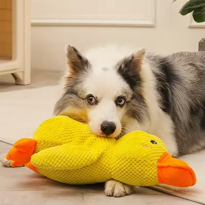 Stomping Duck Plush Dog Toy – Bite-Resistant, Teeth Cleaning Toy for Large Dogs & Puppies