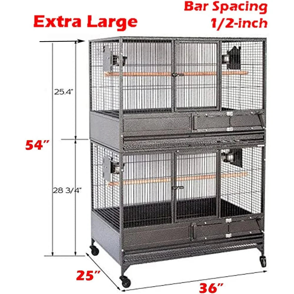 Extra-Large Heavy-Duty Breeder Bird Cage