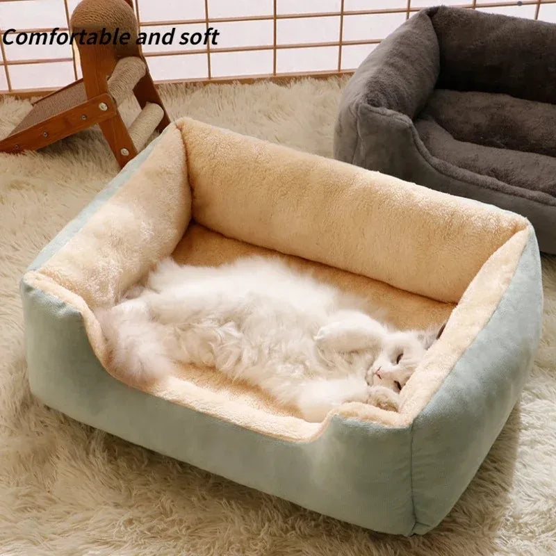 Soft Pet Bed for Cats & Small Dogs — Cozy Cushion Basket House