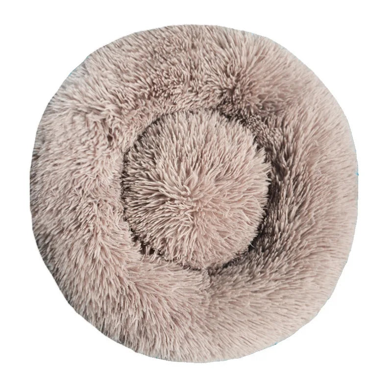 Winter Plush Round Dog & Cat Bed