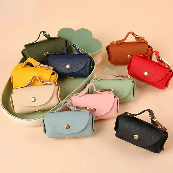 Portable Leather Dog Poop Bag Holder – Stylish Dispenser for Pet Waste Bags