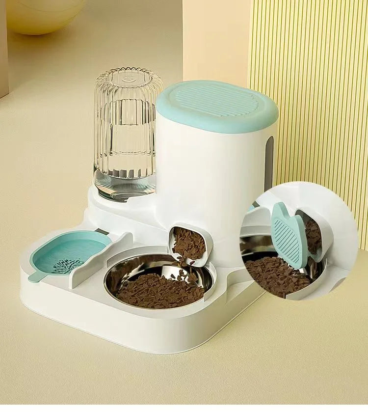 Automatic Pet Feeder and Water Dispenser – Integrated Food & Water Bowl for Cats and Dogs