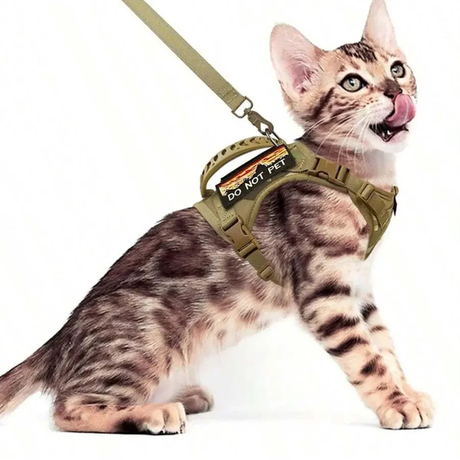 Waterproof Adjustable Outdoor Cat Vest with Chest Strap