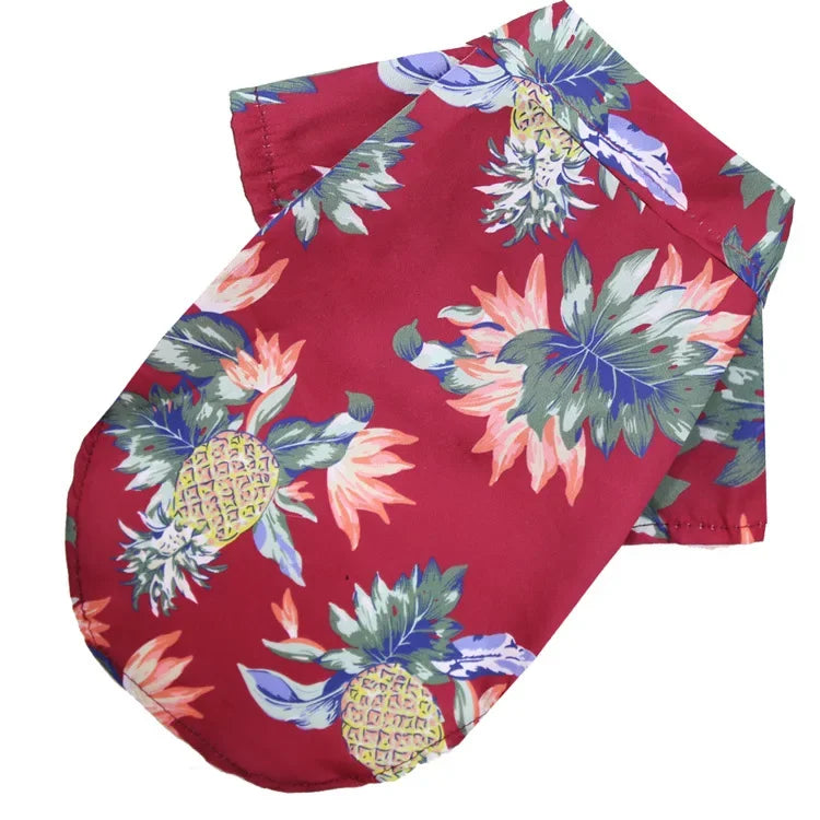 Hawaiian Style Summer Dog Shirt, Beachwear for Small & Medium Dogs, Puppies, and Cats