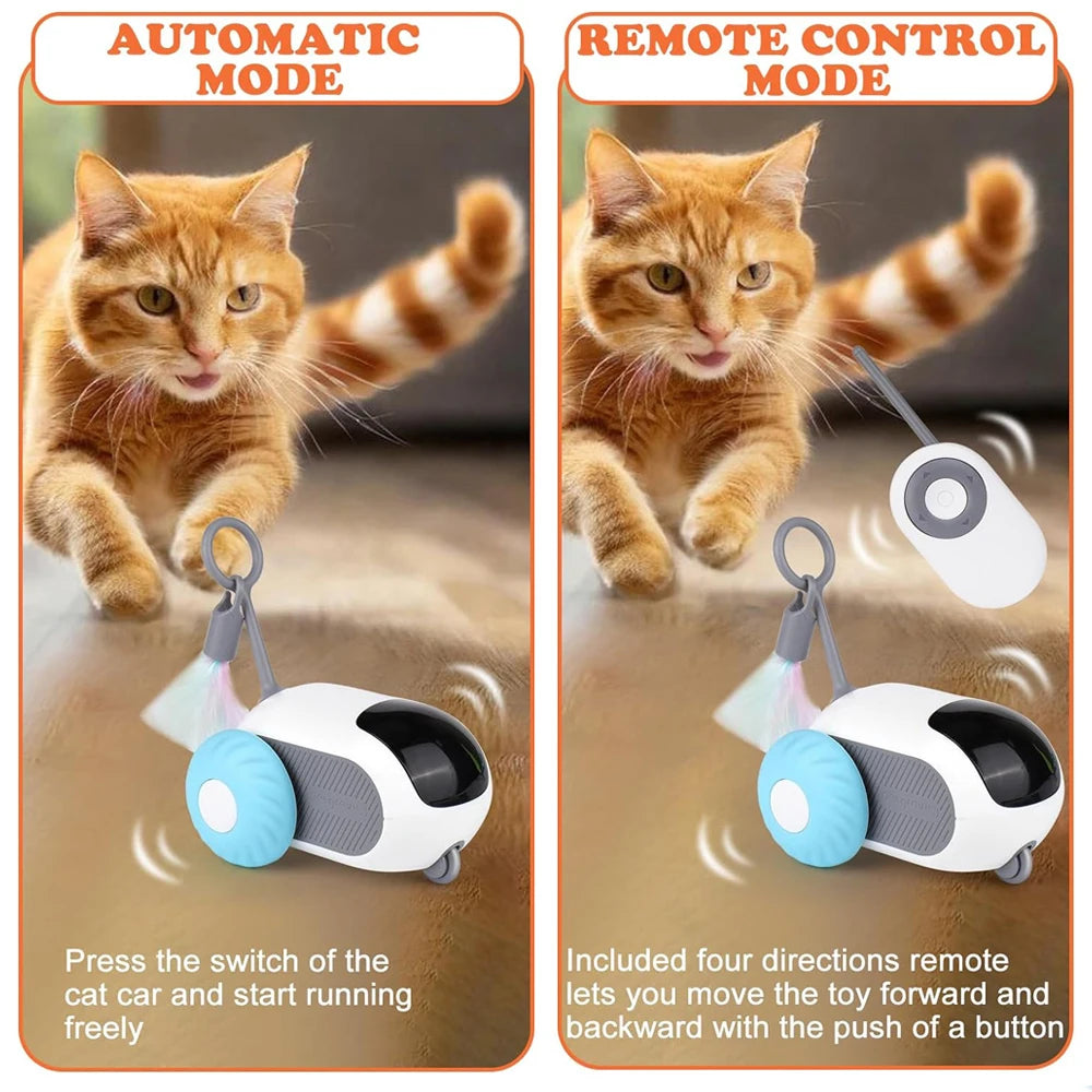 Smart Remote-Controlled Pet Toy Car – 2 Modes Automatic Interactive Toy for Cats & Dogs
