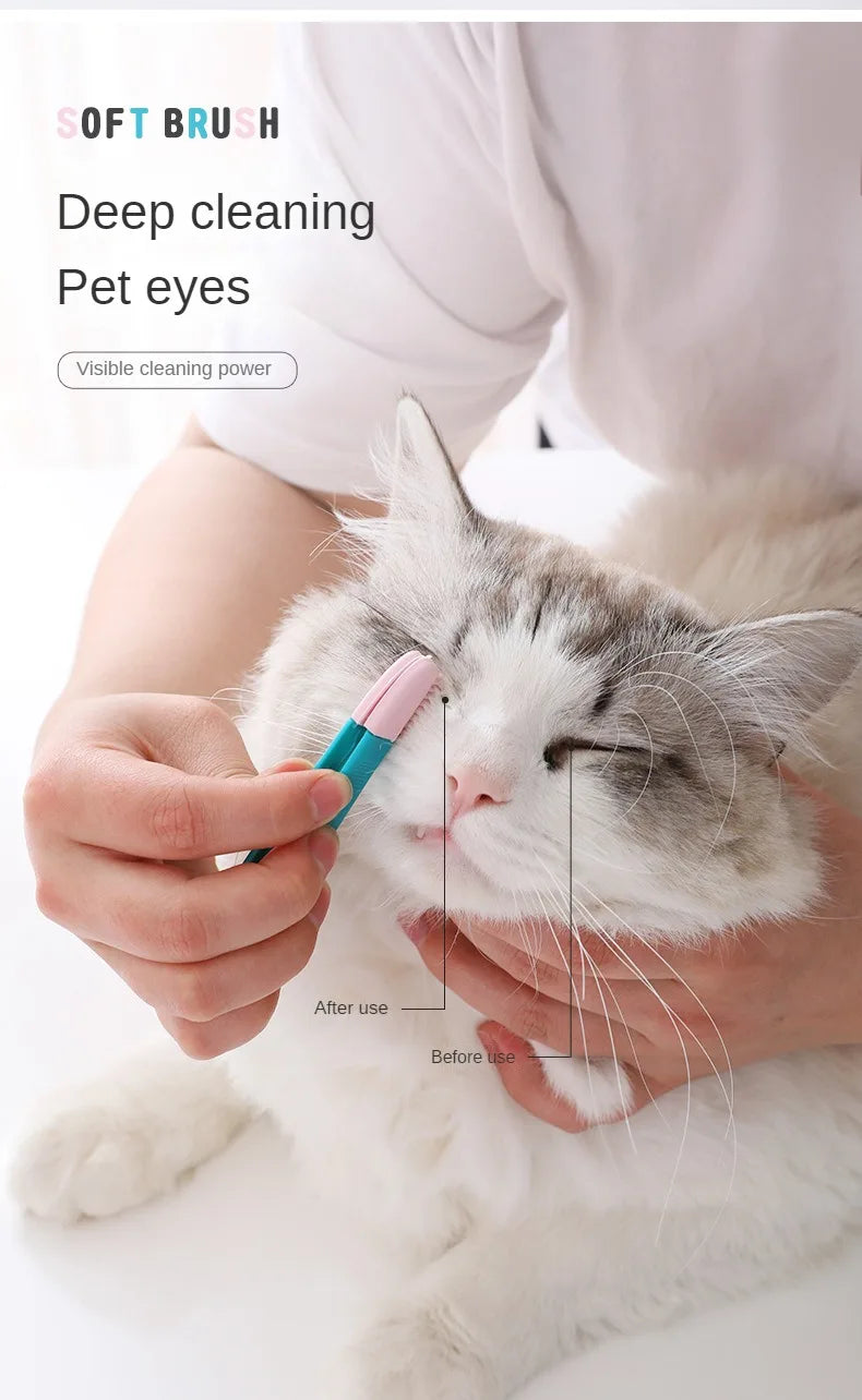 Pet Tear Stain Remover Comb, Grooming Brush for Small Dogs & Cats