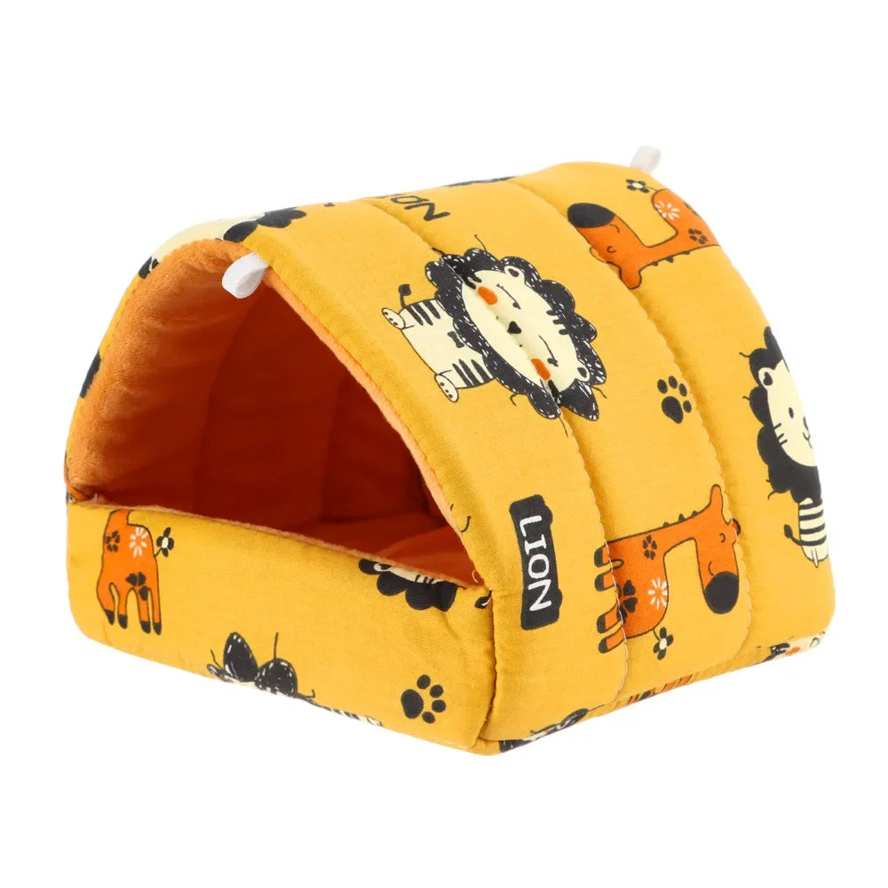 Cartoon Small Pet Sleeping Bed & Warm Nest for Winter