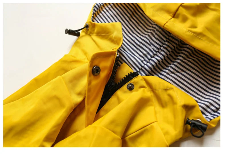 Dog Raincoat with Hood, Reflective Zip-Up Pet Jacket Windbreaker, S-5XL Large Breed