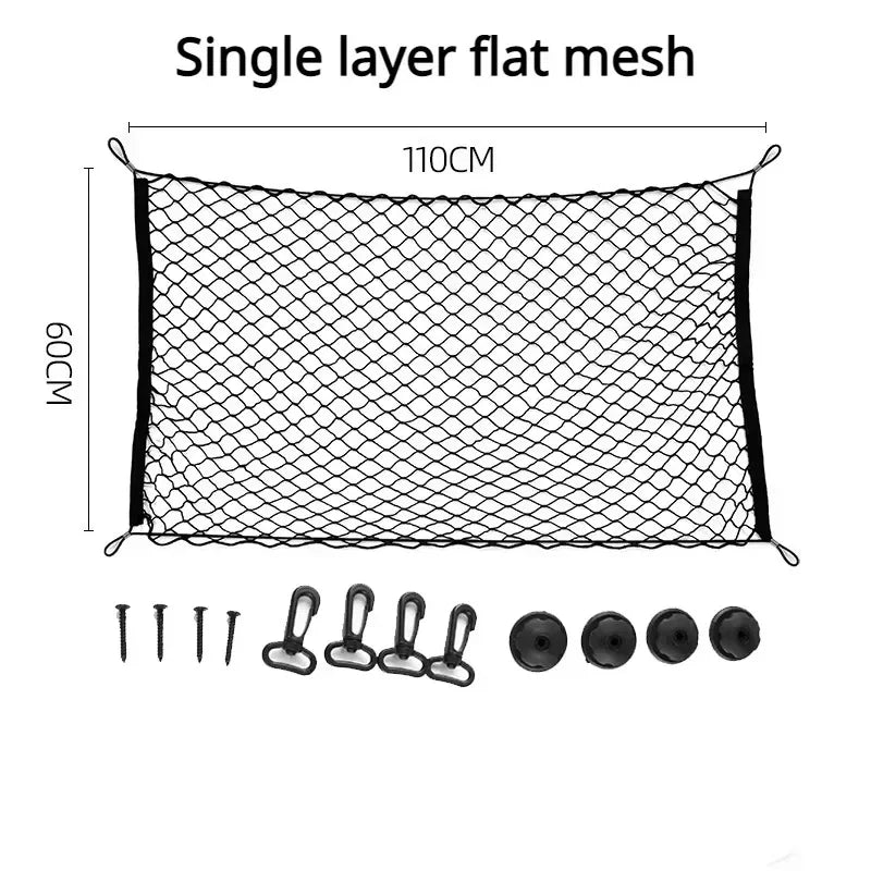 Car Boot Pet Safety Fence — Durable Elastic Mesh Barrier for Vehicles
